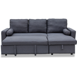 Indoor Living Manhattan 3 Seater Grey Chaise Sofa Bed - Green - Wilko - thumbnail 6