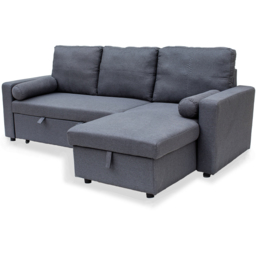 Indoor Living Manhattan 3 Seater Grey Chaise Sofa Bed - Green - Wilko - thumbnail 4