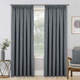 Divante Dusk Blackout Thermal Curtains - Charcoal/229cm - Wilko - thumbnail 3