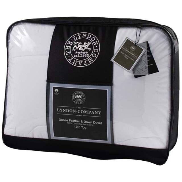 The Lyndon Company Single Natural Goose Feather and Down Duvet 10.5 Tog - White - Wilko - image 1