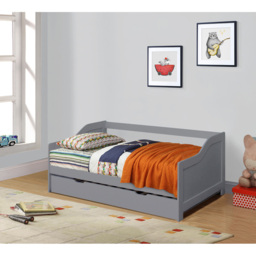 Comfy Living Single Grey Wooden Bed with Trundle - Wilko - thumbnail 5