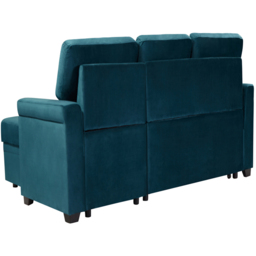 Furniture One 3 Seater Green Corner Storage Sofa Bed - Wilko - thumbnail 6