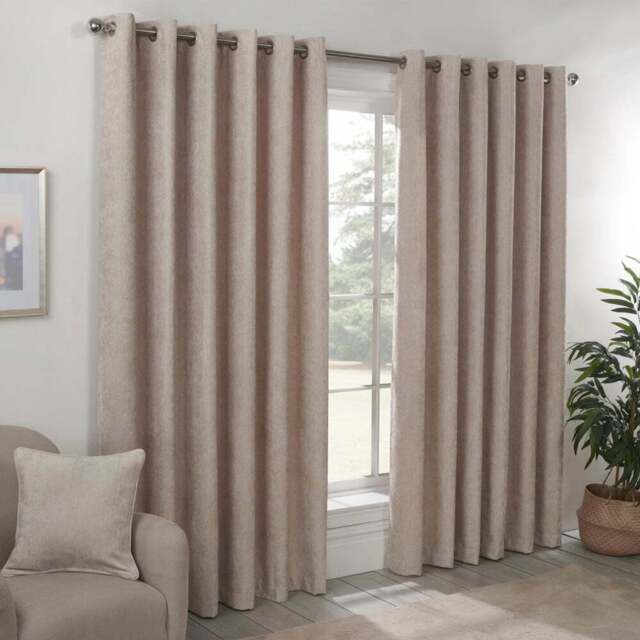Divante Alden Natural Thermal Curtains 229cm - Size: W 228 x D 228cm - Wilko - image 1