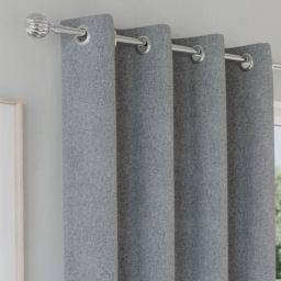 Enhanced Living Austin Grey Thermal Blackout Eyelet Curtains 229 x 183cm - Wilko - thumbnail 3
