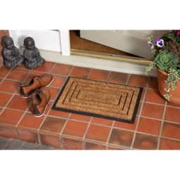 Eselle Chadderton Border Natural Coir Door Mat 40 x 60cm - Size: 40 x 60 x 2cm - Brown - Wilko - thumbnail 3