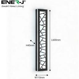 ENER-J PrismGrid 30W CCT Adjustable and Dimming Geometrical Acrylic LED Wall Light 60 x 11cm - Size: 4.5 x 11 x 60cm - n/a - ENERJ - Wilko - thumbnail 7