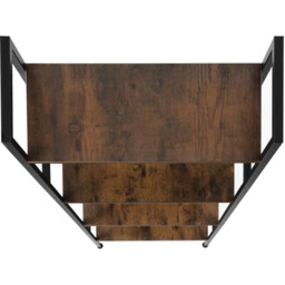 tectake Liverpool 4 Tier Dark Wood Rustic Ladder Shelf - Size: 150 x 36.5 x 61.5cm - Brown - Wilko - thumbnail 6