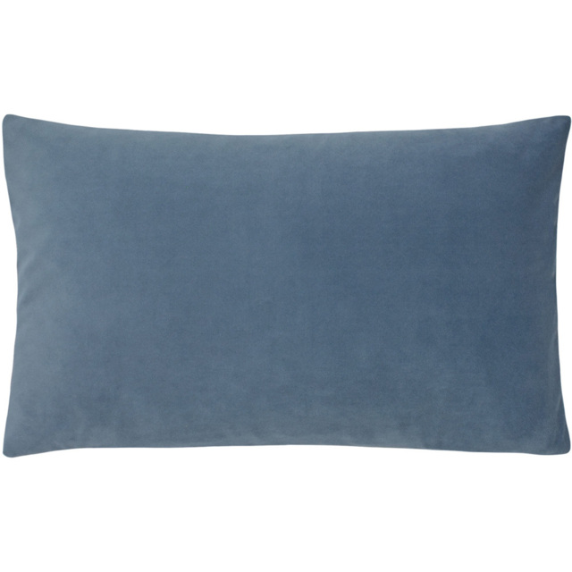 Paoletti Sunningdale Wedgewood Rectangular Velvet Cushion - Size: 50 x 30 cm - Multi - Wilko - image 1