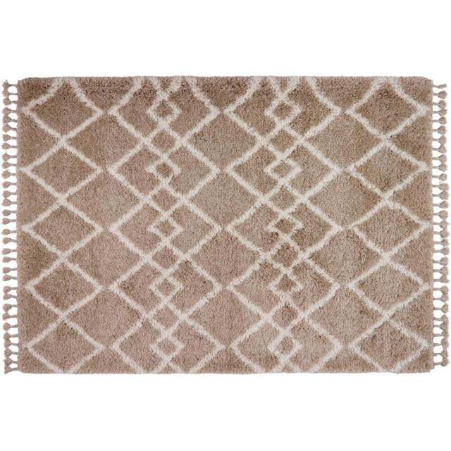 Origins Morocco Beige and Ivory Rug 160 x 230cm - Size: 160 x 230 x 6cm - Brown - Wilko - image 1
