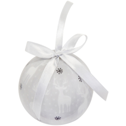 The Christmas Workshop White and Silver Reindeer Bauble 14 Pack - Wilko - thumbnail 5