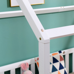 Portland Wood House 2 Drawer White Style B Kids Bed Frame - Size: Single - Wilko - thumbnail 6