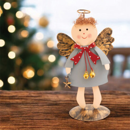 St Helens Red Coat Metal Angel Ornament - Size: 170 x 97 x 67cm - Grey - Wilko - thumbnail 3