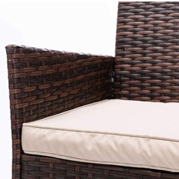 Roger 4 Seater Brown Rattan Outdoor Sofa Set with Table and Seat Cushions - MCC - Wilko - thumbnail 3