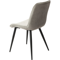 Core Products Aspen Set of 2 Light Grey and Black Diamond Stitch Dining Chair - Wilko - thumbnail 7