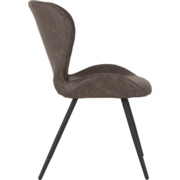Seconique Quebec Set of 4 Brown PU Upholstered Dining Chair - Wilko - thumbnail 6