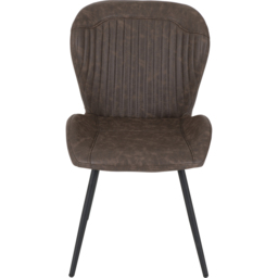 Seconique Quebec Set of 4 Brown PU Upholstered Dining Chair - Wilko - thumbnail 4