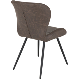 Seconique Quebec Set of 4 Brown PU Upholstered Dining Chair - Wilko - thumbnail 7