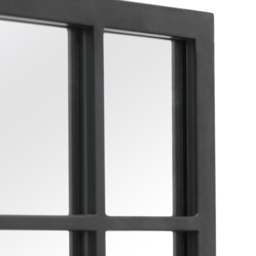 MirrorOutlet The Tabula Black Metal Window Outdoor Garden Wall Mirror 160 x 80cm - Size: 160 x 80 x 3cm - Wilko - thumbnail 6