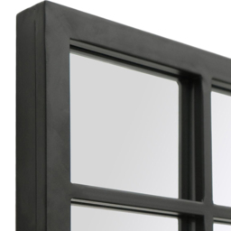MirrorOutlet The Tabula Black Metal Window Outdoor Garden Wall Mirror 160 x 80cm - Size: 160 x 80 x 3cm - Wilko - thumbnail 7