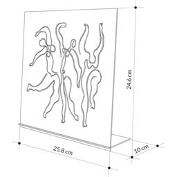 Decortie Black Dancing Ladies Modern Metal Art Ornament - Size: 24.6 x 25.8 x 10cm - Wilko - thumbnail 7