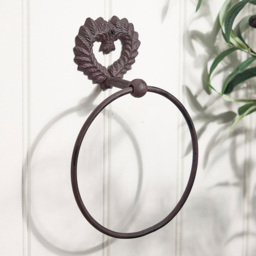 Dibor Antique Brown Isabelle Heart-Shape Towel Ring - Size: 27 x 18.5 x 4cm - Wilko - thumbnail 3