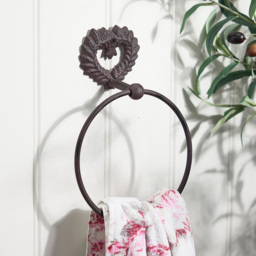 Dibor Antique Brown Isabelle Heart-Shape Towel Ring - Size: 27 x 18.5 x 4cm - Wilko - thumbnail 4