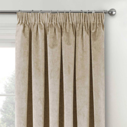 Enhanced Living Oxford Cream Thermal Blackout Pencil Pleat Velvet Curtains 117 x 183cm - Wilko - thumbnail 3