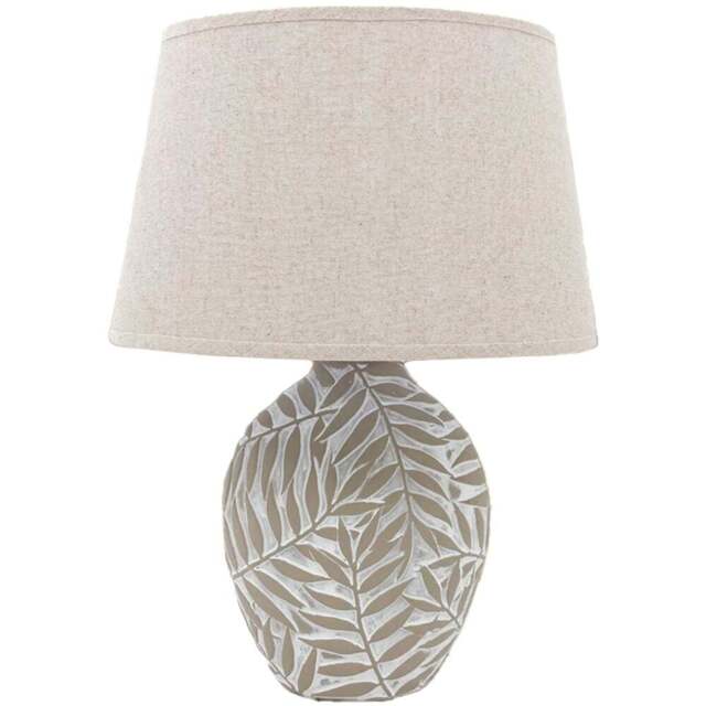 Acacia Home 32cm Ceramic Table Lamp with Fabric Shade - Size: 46 x 32 x 20cm - Multi - Wilko - image 1