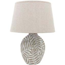 Acacia Home 32cm Ceramic Table Lamp with Fabric Shade - Size: 46 x 32 x 20cm - Multi - Wilko - thumbnail 1