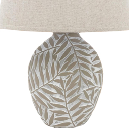 Acacia Home 32cm Ceramic Table Lamp with Fabric Shade - Size: 46 x 32 x 20cm - Multi - Wilko - thumbnail 4