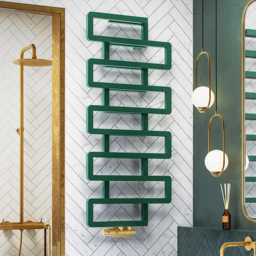 Terma Bookie Matt Green Heated Towel Rail 1155 x 500mm - Size: #VALUE! - Wilko - thumbnail 3