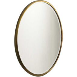 MirrorOutlet Rowan Gold Bevelled Round Wall Mirror 100 x 100cm - Wilko - thumbnail 4