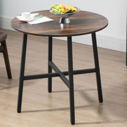 Portland 4 Seater Round Dining Table Brown - Wilko - thumbnail 3