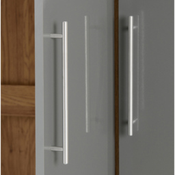 Seconique Seville 3 Door 2 Drawer Grey Gloss Light Oak Effect Veneer Wardrobe - Size: 3 Door, 2 Drawer - Wilko - thumbnail 6