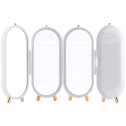 Living and Home 4 Tier White Dustproof Jewellery Storage Box with Mirror - Size: 23.5 x 11.5 x 6.5cm - Wilko - thumbnail 4