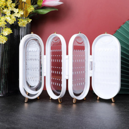 Living and Home 4 Tier White Dustproof Jewellery Storage Box with Mirror - Size: 23.5 x 11.5 x 6.5cm - Wilko - thumbnail 3