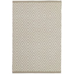 Cozy Diamond Cotton Rug - Beige - Wilko