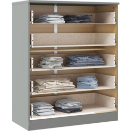 Seconique Denver 5 Drawer Grey Gloss Storage Chest - Wilko - thumbnail 6