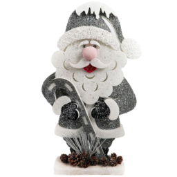 Shatchi Glitter Foam Santa Figurine Christmas Decoration 72cm - Size: 72 x 32 x 3.2cm - White - Wilko - thumbnail 1