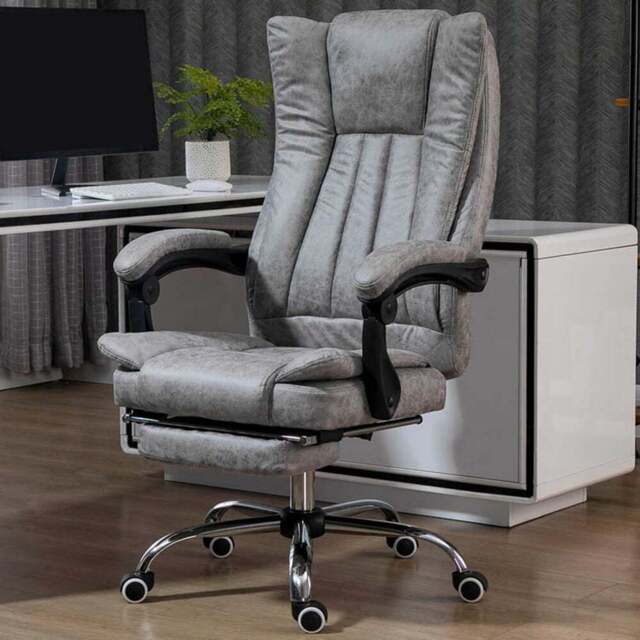 Portland Grey Microfibre Swivel Office Desk Chair - Size: 63 x 71 x 118cm - Wilko - image 1