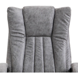 Portland Grey Microfibre Swivel Office Desk Chair - Size: 63 x 71 x 118cm - Wilko - thumbnail 7