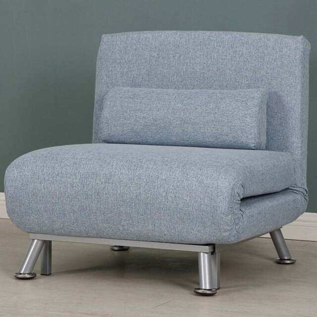Portland Single Seater Light Blue Foldable Sofa Bed - Wilko - image 1