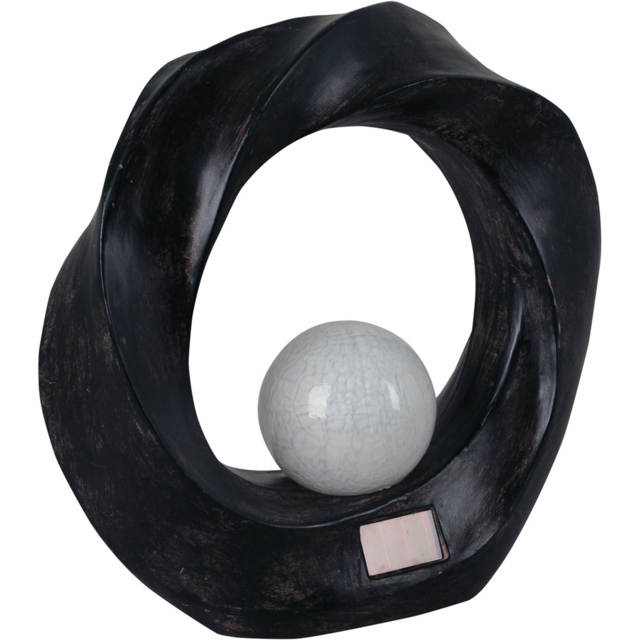 Luxform Crescent Solar Powered Garden Ornament - Size: 9 x 29.4 x 30.5cm - Black - Wilko - image 1