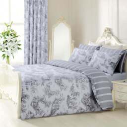 Velosso Toille Single Grey Duvet Set - Serene - Wilko - thumbnail 1
