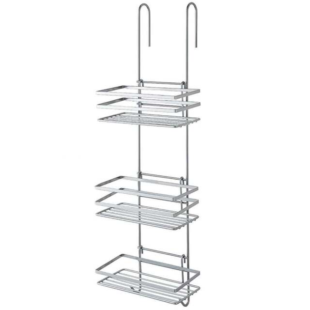 House of Home 3 Tier Silver Hanging Bathroom Caddy - Wilko - image 1