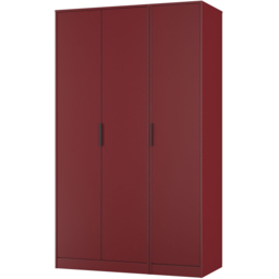 Crowndale Hong Kong 3 Door Red Matt Tall Wardrobe Ready Assembled - Wilko - thumbnail 5