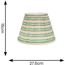 ValueLights Riza Pink Aztec Tapered Pleated Small Lamp Shade - Size: 15 x 27.5 x 27.5cm - Wilko - thumbnail 6