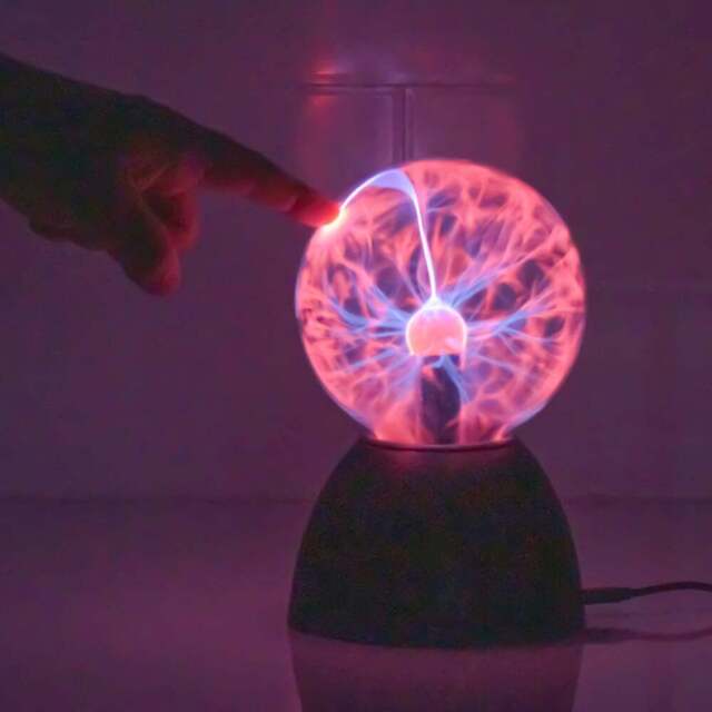 Global Gizmos Interactive Plasma Ball 5 inch - Size: 20 x 15.3 x 13cm - Multi - Wilko - image 1