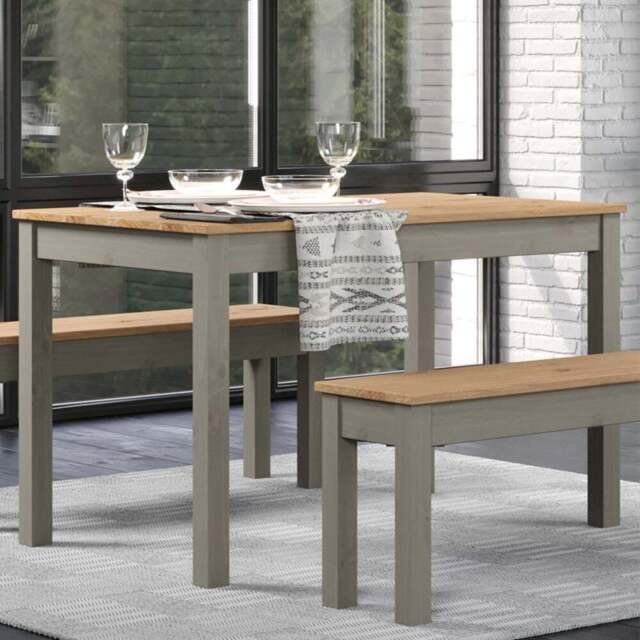 Core Products Corona Linea 4 Seater Rectangular Dining Table Grey - Wilko - image 1