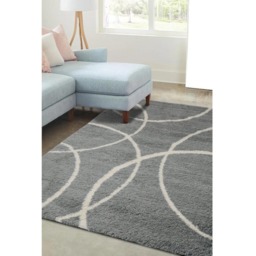 Homemaker Grey and Ivory Bubbles Snug Shaggy Rug 120 x 170cm - Multi - Wilko - thumbnail 5